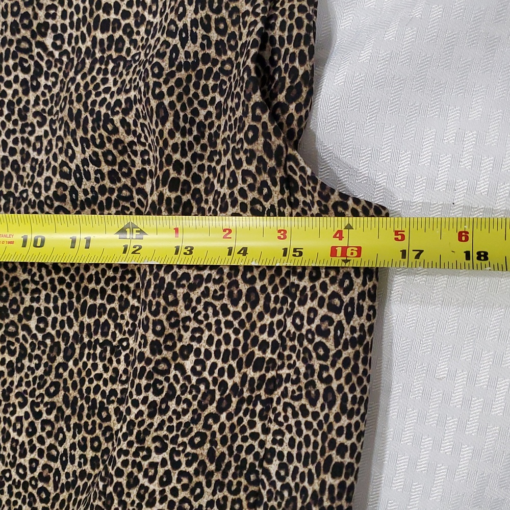 Micheal Michael Kors Mob Wife Elegant leopard print Crop Jumpsuit Sz 10 - Picture 8 of 15